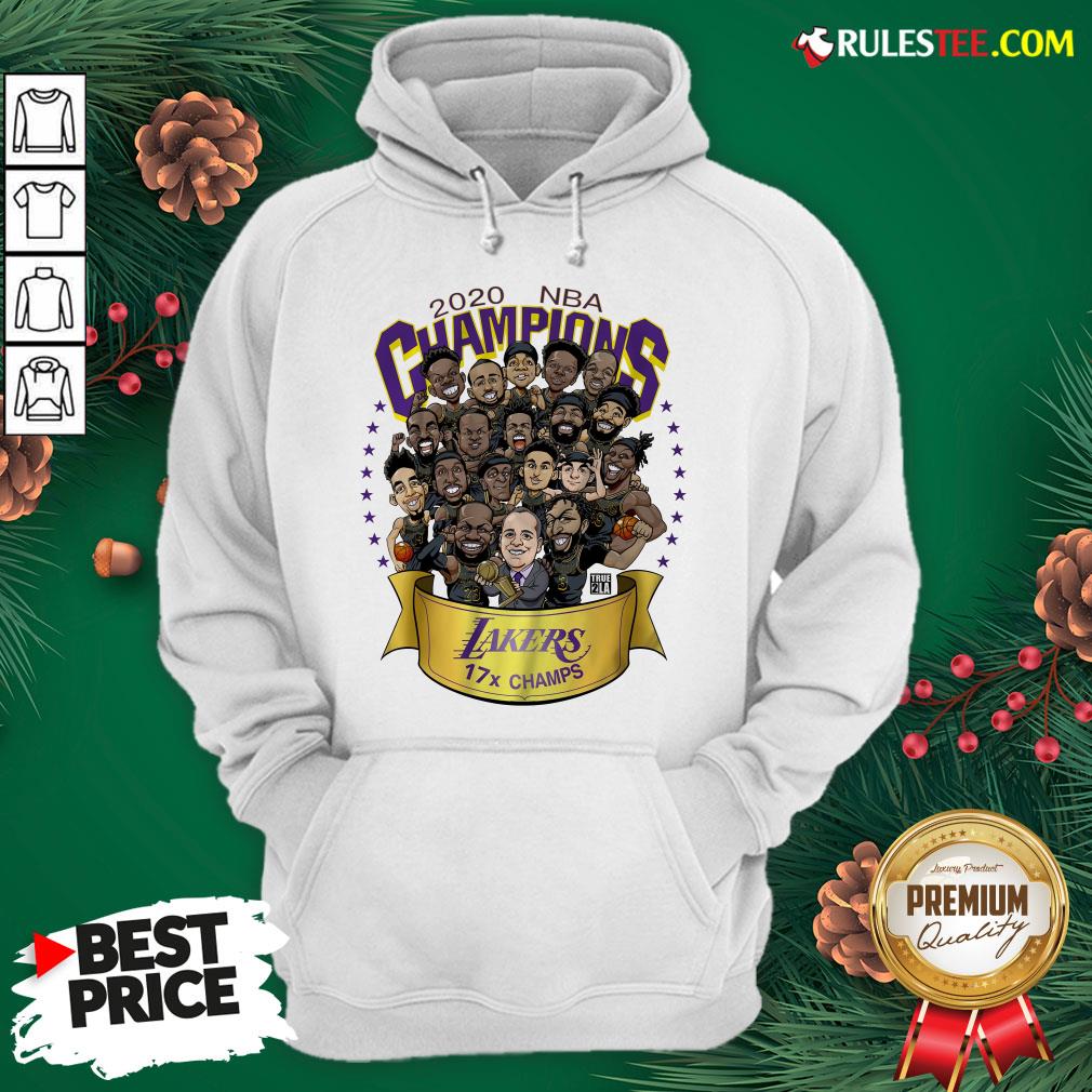Nice 2020 Nba Champions Los Angeles Lakers 17 Champs Cartoon Shirt - Image 2