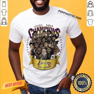 Nice 2020 Nba Champions Los Angeles Lakers 17 Champs Cartoon Shirt