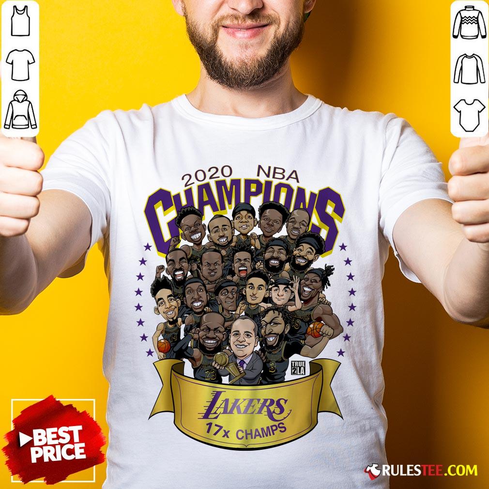 Nice 2020 Nba Champions Los Angeles Lakers 17 Champs Cartoon Shirt