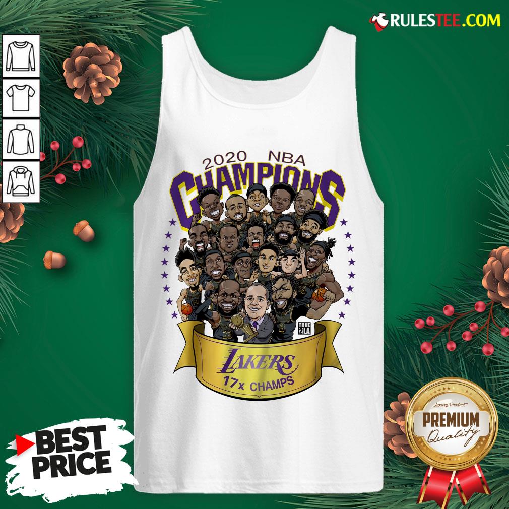 Nice 2020 Nba Champions Los Angeles Lakers 17 Champs Cartoon Shirt - Image 4