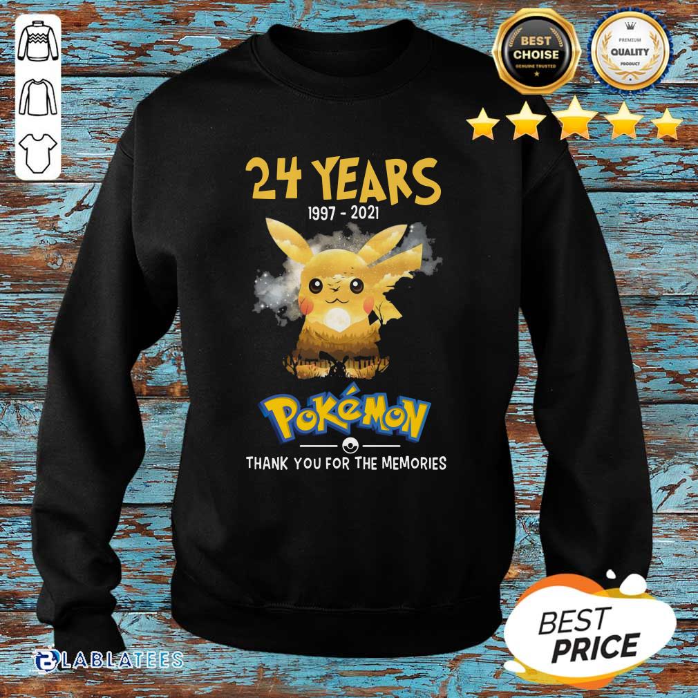 Nice 24 Years 1997 2021 Pokemon Thank You For The Memories Shirt - Image 5