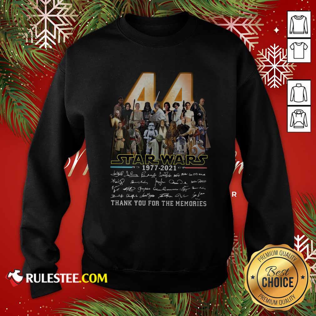 Nice 44 Years Of Star Wars 1977 2021 Thank You For The Memories Signatures Shirt - Image 5
