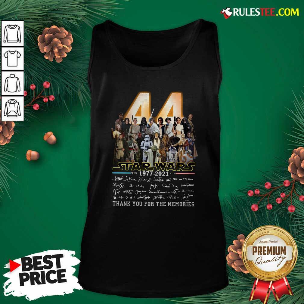 Nice 44 Years Of Star Wars 1977 2021 Thank You For The Memories Signatures Shirt - Image 4