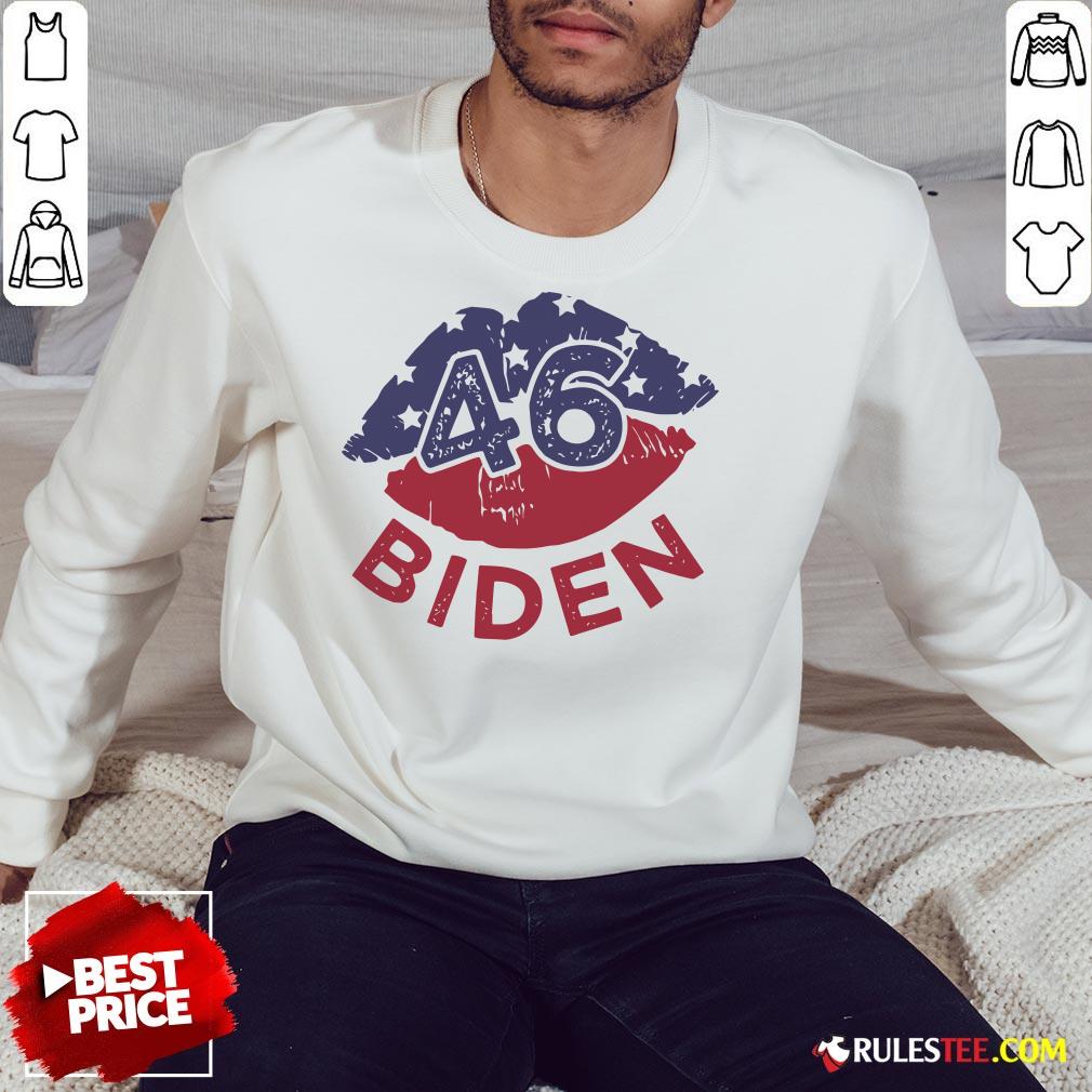 Nice 46 Joe Biden 2020 Us President Election Pro Biden Democrat Lips Shirt - Image 3