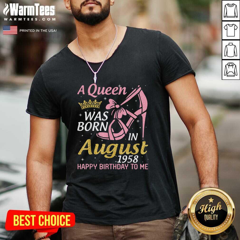 Nice A Queen Was Born In August 1958 Happy Birthday To Me 70 Years Shirt - Image 5