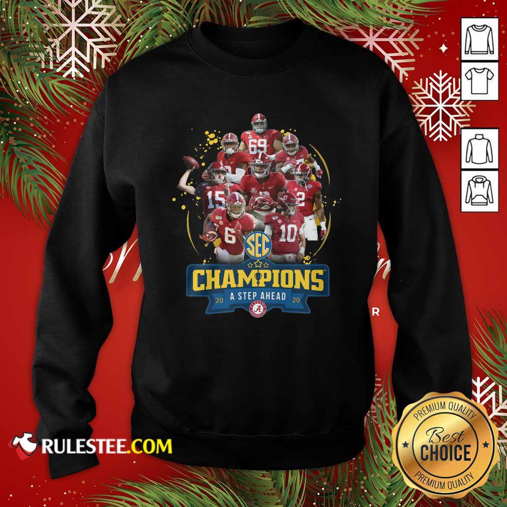 Nice Alabama Crimson Tide Champions A Step Ahead 2020 Shirt - Image 5