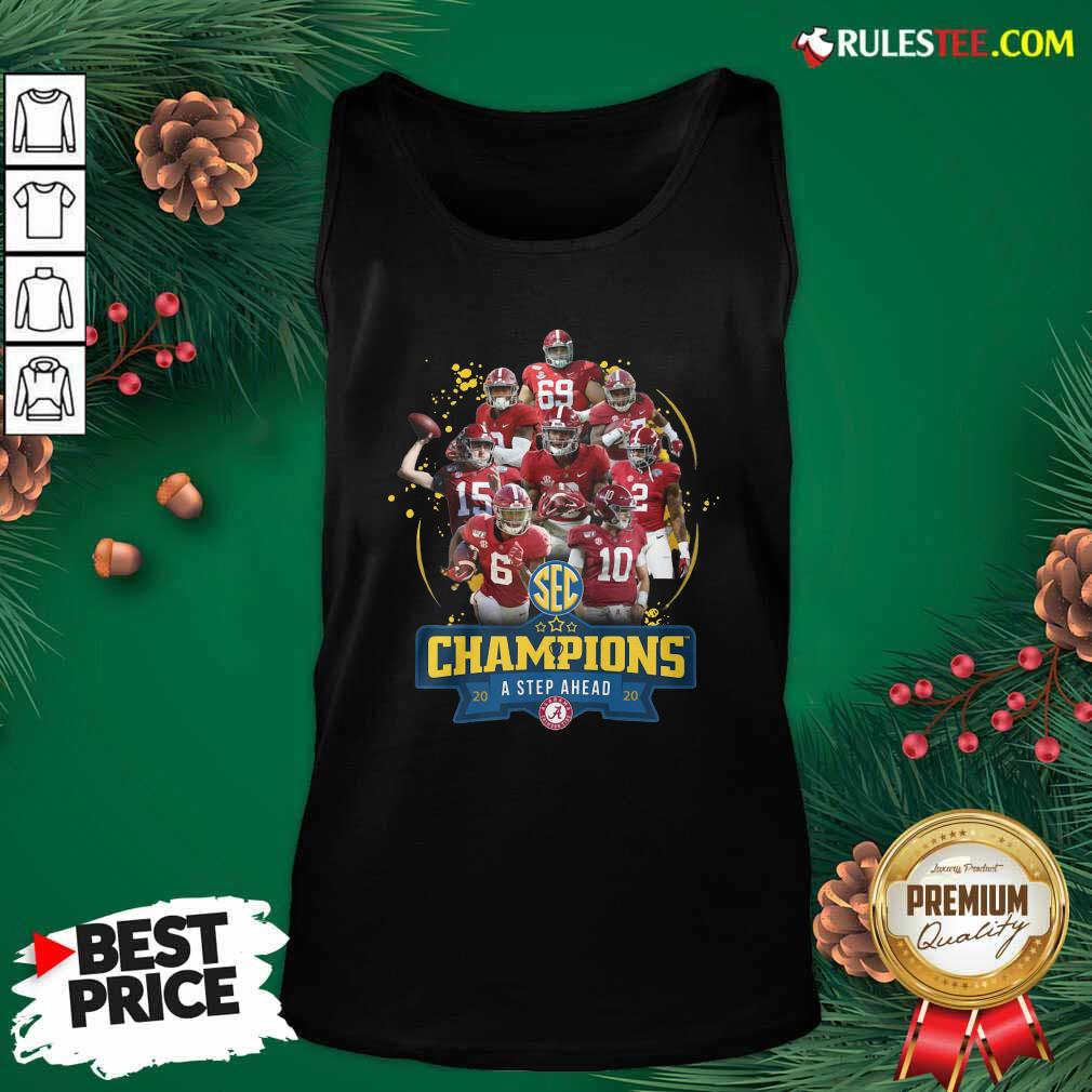 Nice Alabama Crimson Tide Champions A Step Ahead 2020 Shirt - Image 4