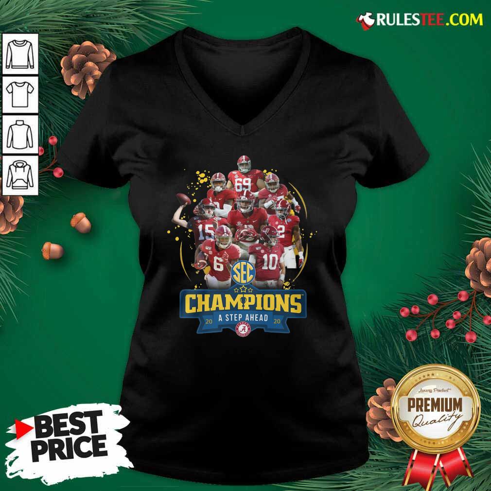 Nice Alabama Crimson Tide Champions A Step Ahead 2020 Shirt - Image 3
