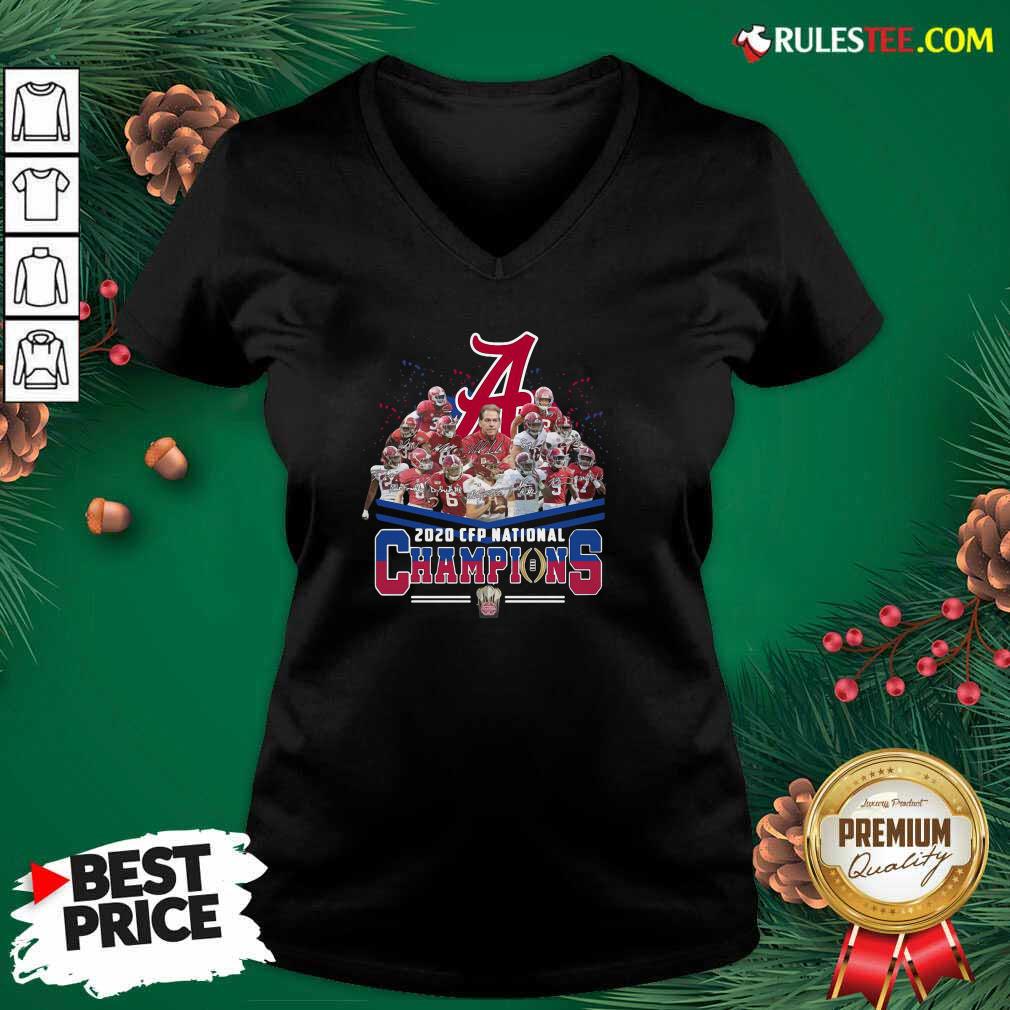 Nice Alabama Crimson Tide Football Team Players 2020 Cfp National Champions Signatures Shirt - Image 3