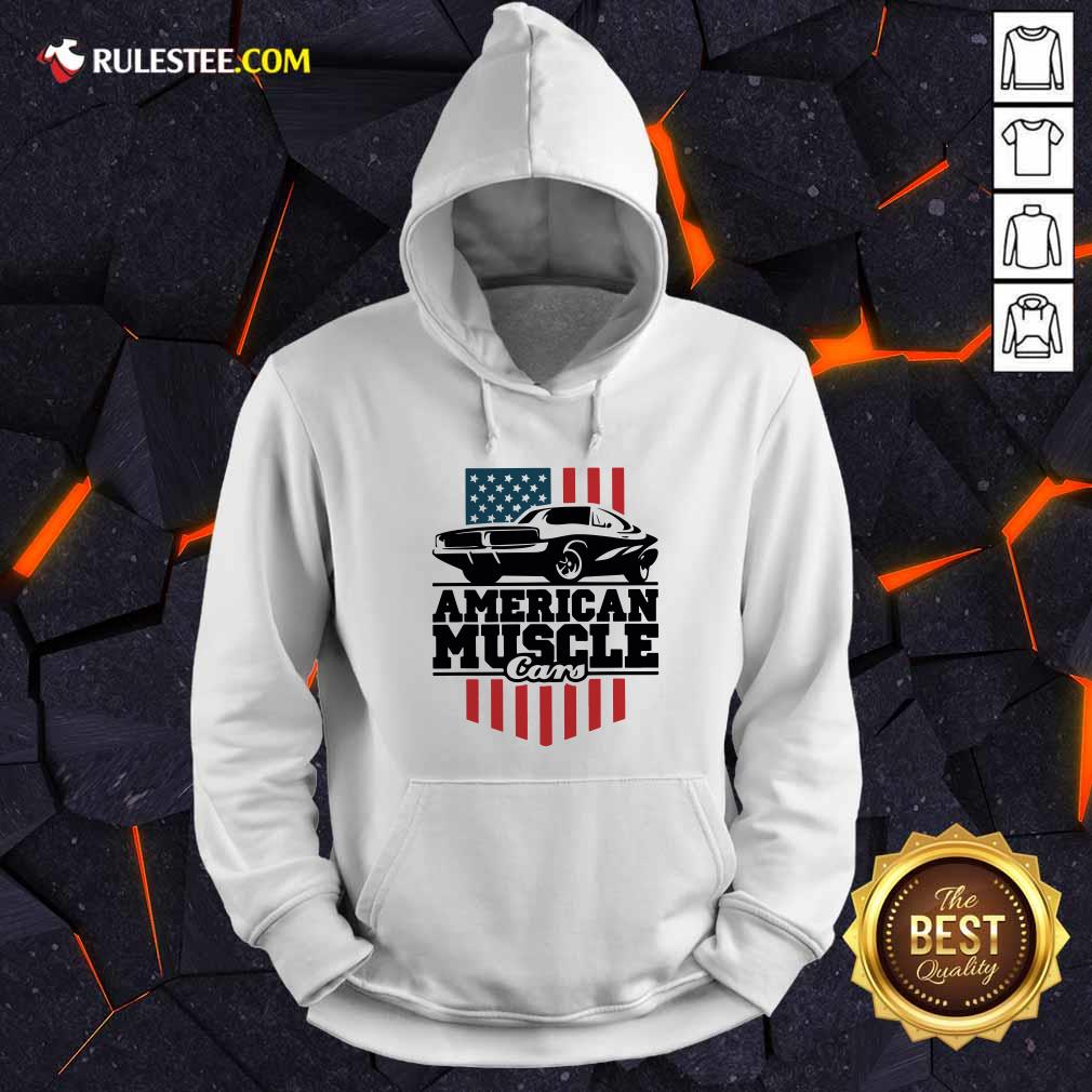 Nice American Muscle Cars Flag Shirt - Image 2