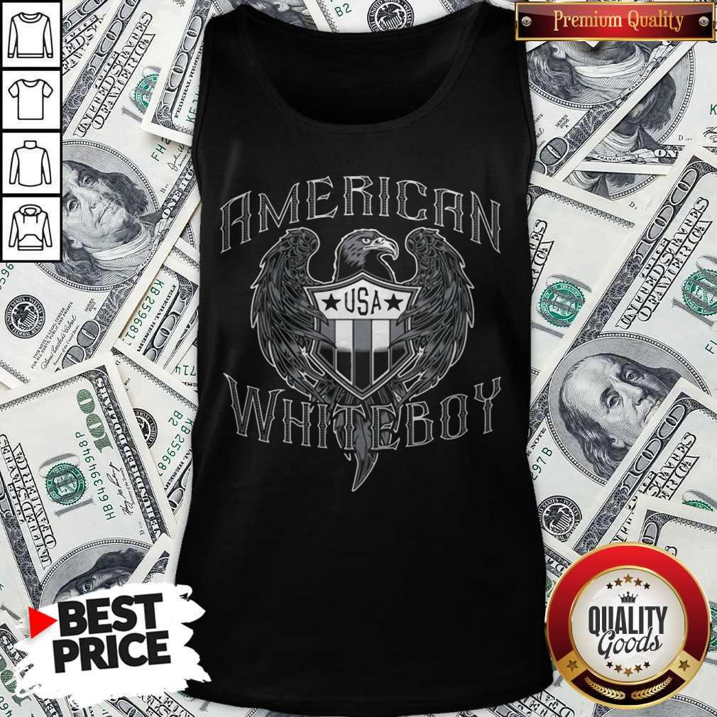 Nice American White Boy Eagle Flag Shield Usa Shirt - Image 3
