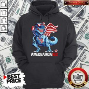 Alternative view of Nice Amerisaurus Rex Happy Independence Day Shirt