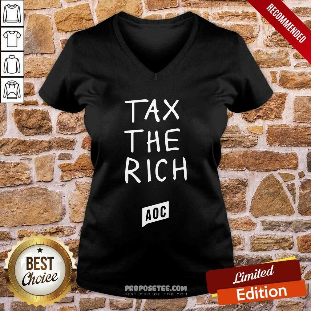 Nice Aoc Tax The Rich Shirt - Image 3
