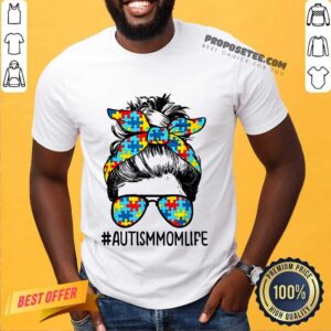 Nice Autism Mom Life Sunglasses Bandana Mother Day Shirt