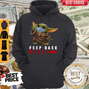 Alternative view of Nice Baby Yoda Face Mask Keep Back 6 Feet Shirt
