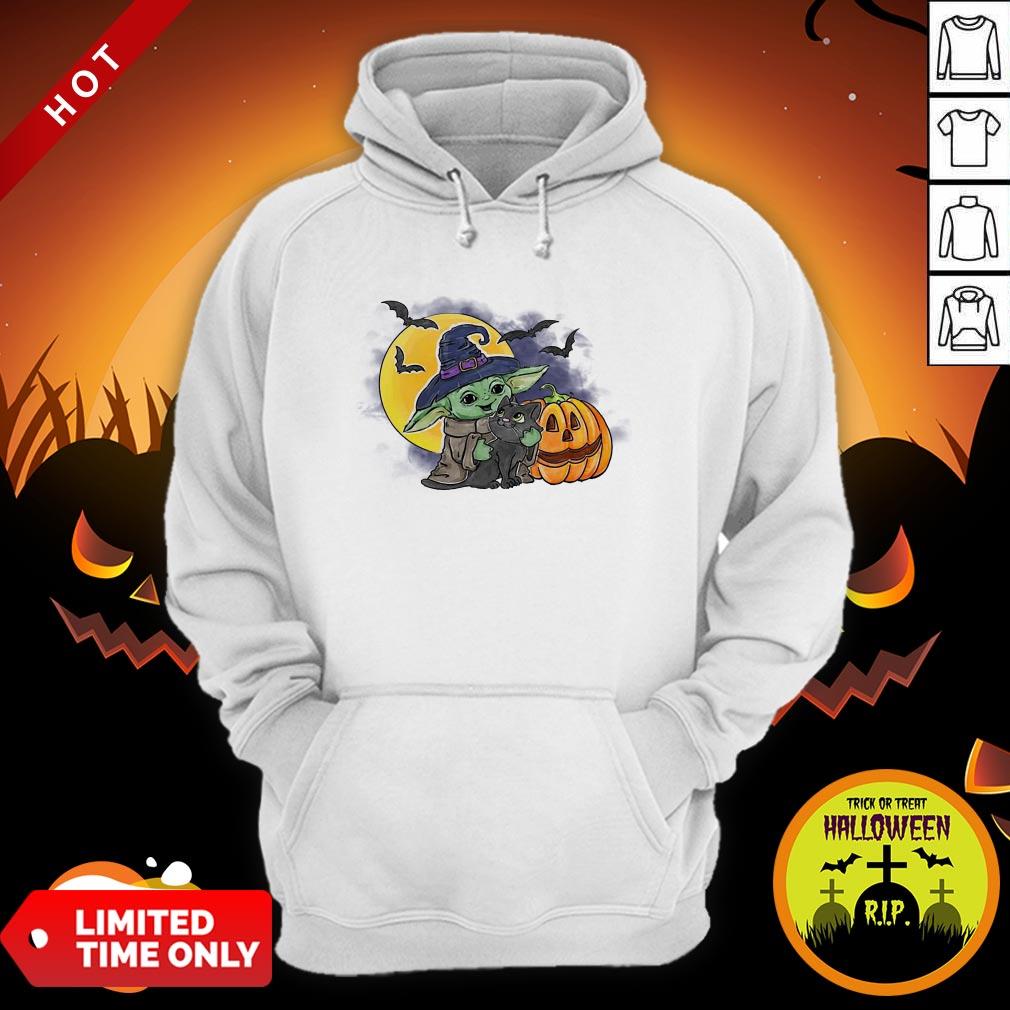 Nice Baby Yoda Hug Cat Halloween Shirt - Image 5