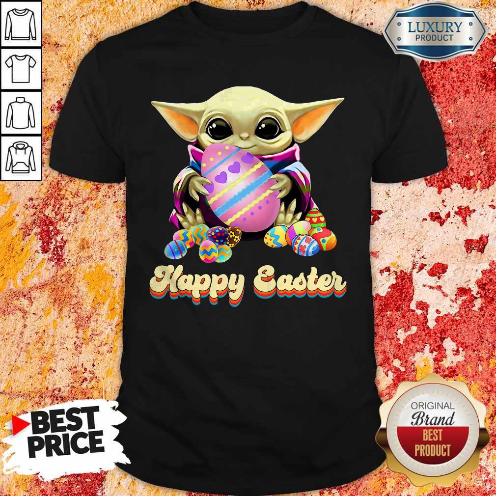 Nice Baby Yoda Hug Easter Egg Happy Easter Shirt