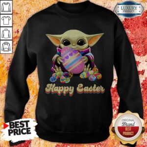 Alternative view of Nice Baby Yoda Hug Easter Egg Happy Easter Shirt