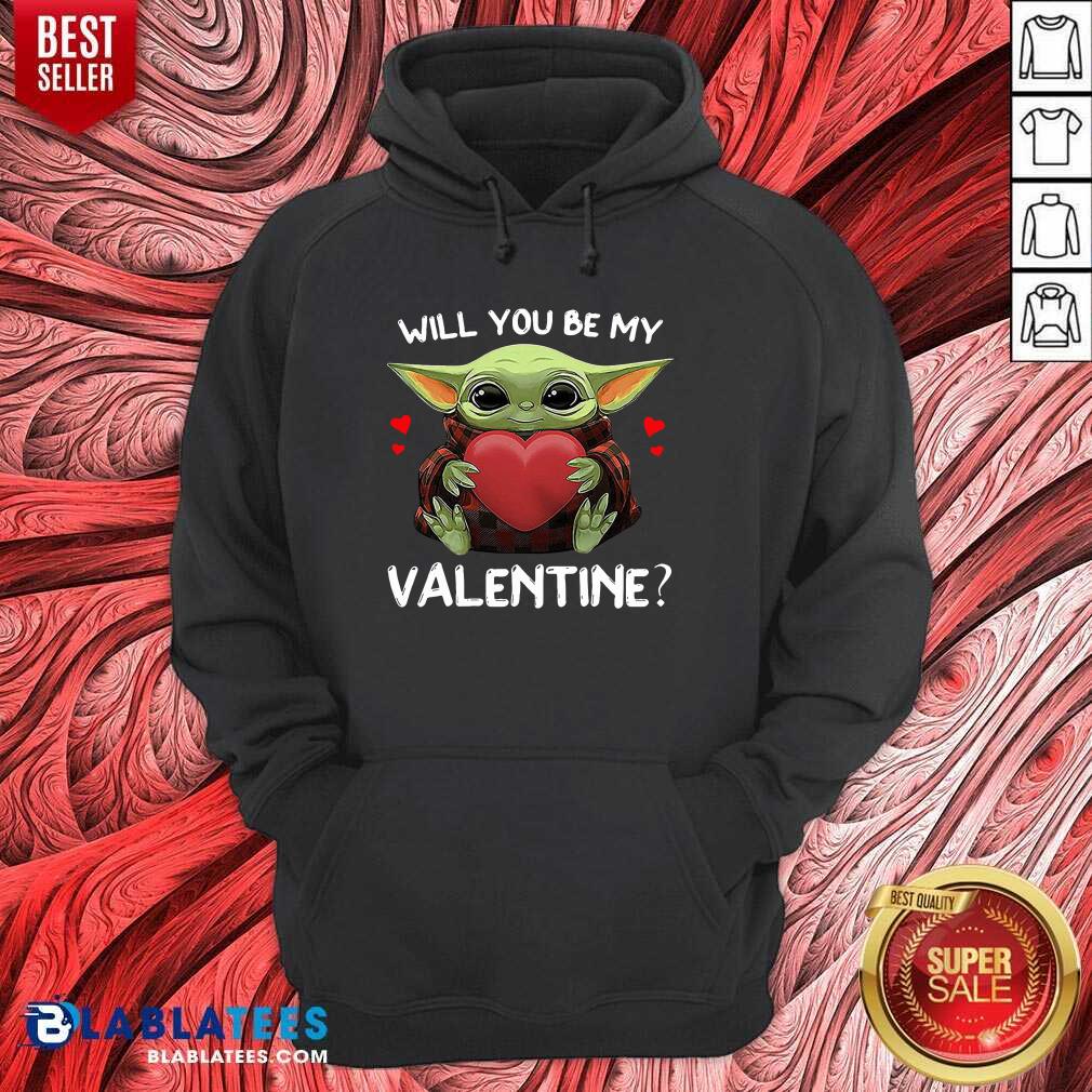 Nice Baby Yoda Hug Heart Will You Be My Valentine Shirt - Image 4