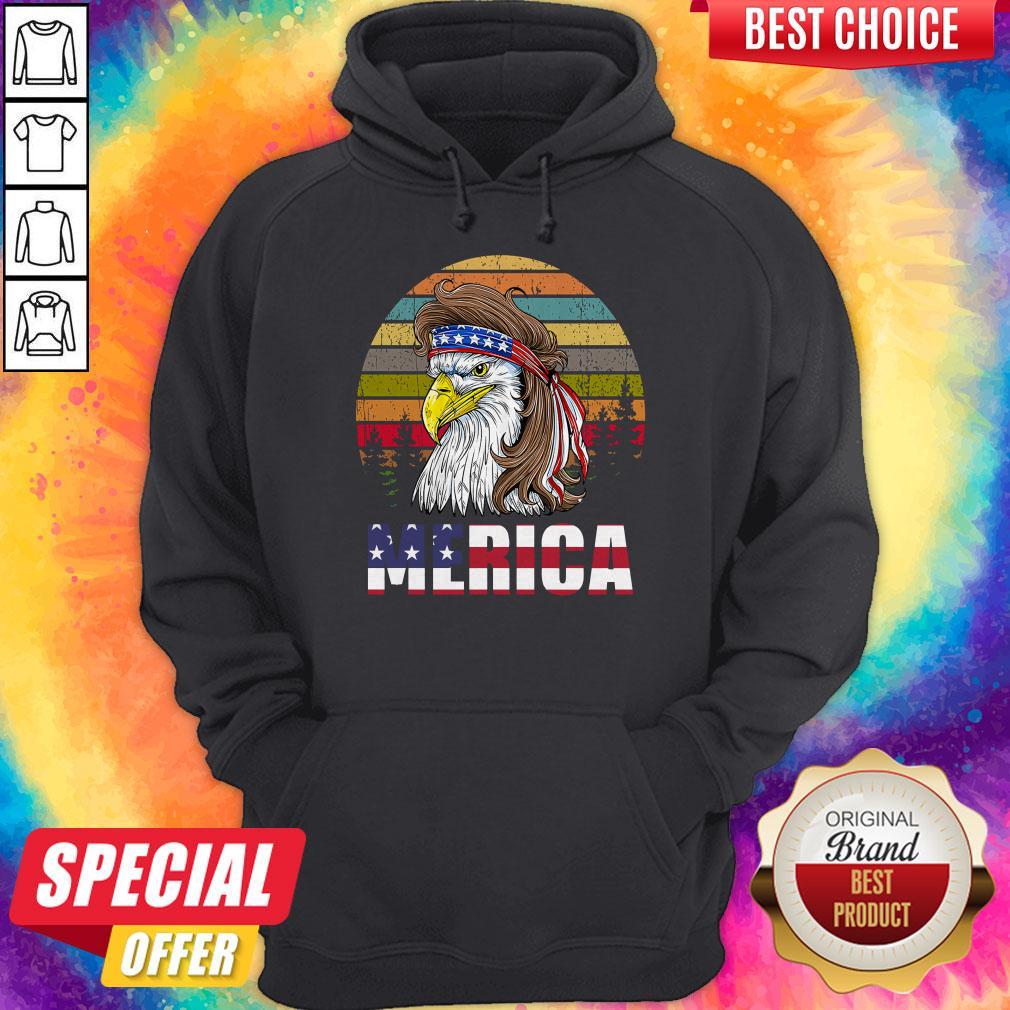 Nice Bald Eagle Merica Vintage 4th Of July Shirt - Image 5
