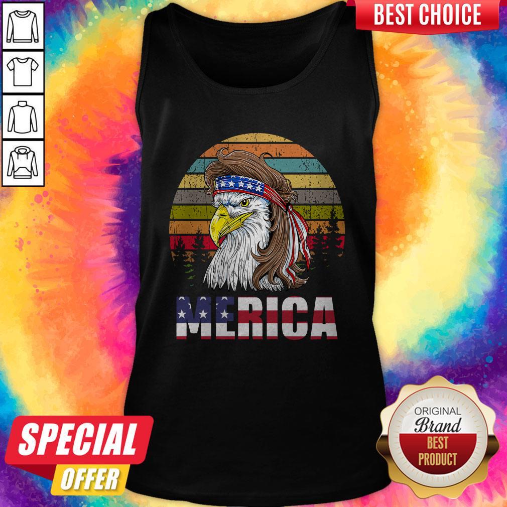 Nice Bald Eagle Merica Vintage 4th Of July Shirt - Image 3