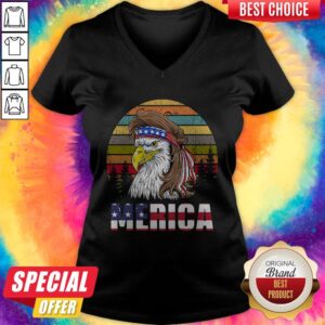 Alternative view of Nice Bald Eagle Merica Vintage 4th Of July Shirt