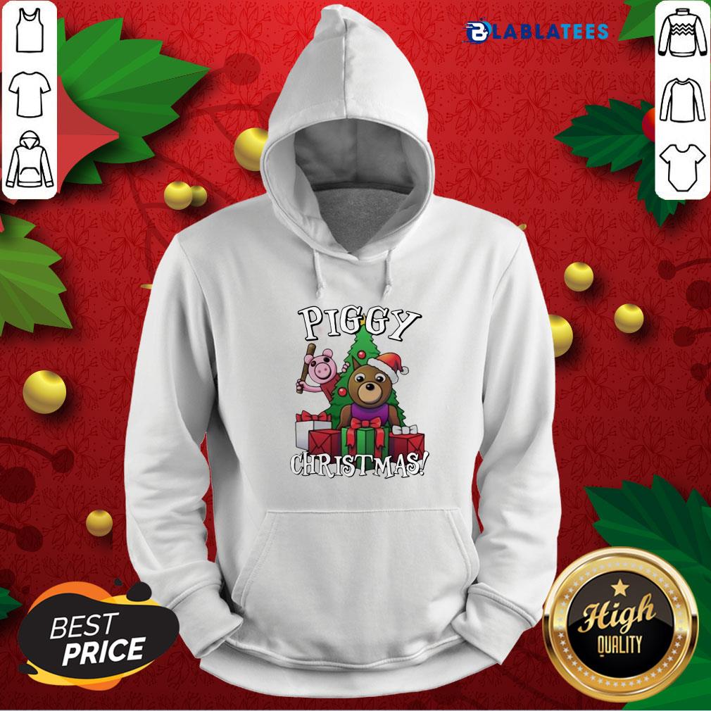Nice Bear And Pig Piggy Christmas Shirt - Image 2