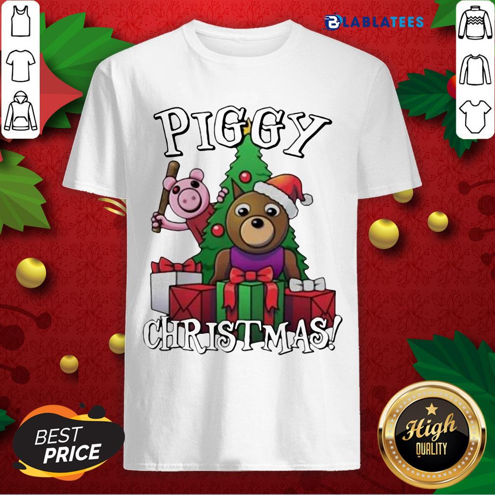 Nice Bear And Pig Piggy Christmas Shirt