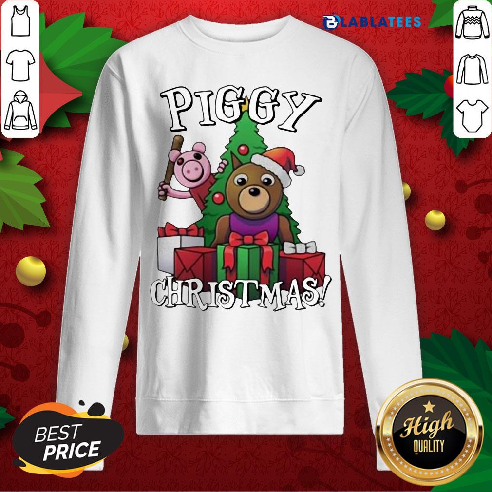 Nice Bear And Pig Piggy Christmas Shirt - Image 5