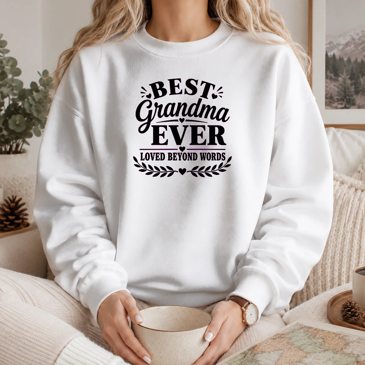 Nice Best Grandma Ever Family Celebration Silhouette Shirt - Image 5