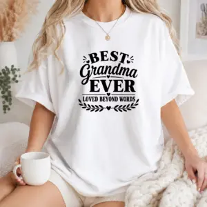 Nice Best Grandma Ever Family Celebration Silhouette Shirt