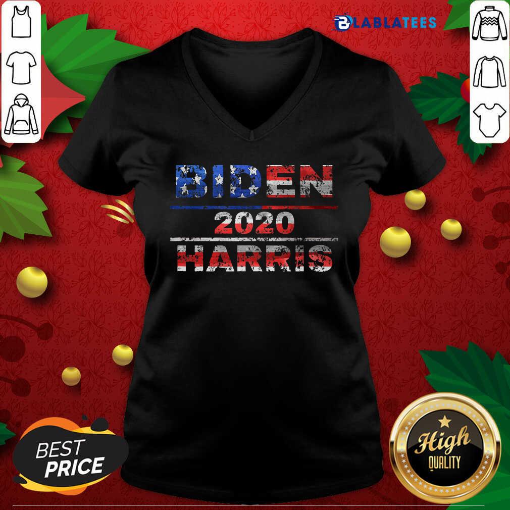 Nice Biden 2020 Harris Retro American Flag Shirt - Image 5
