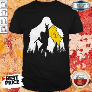 Nice Bigfoot Rock N Roll New Mexico Flag In The Forest Shirt