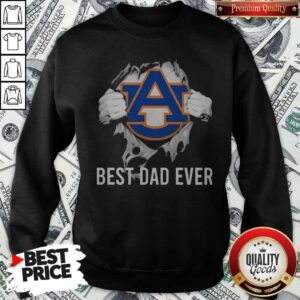 Alternative view of Nice Blood Inside Me Auburn Tigers Best Dad Ever Shirt