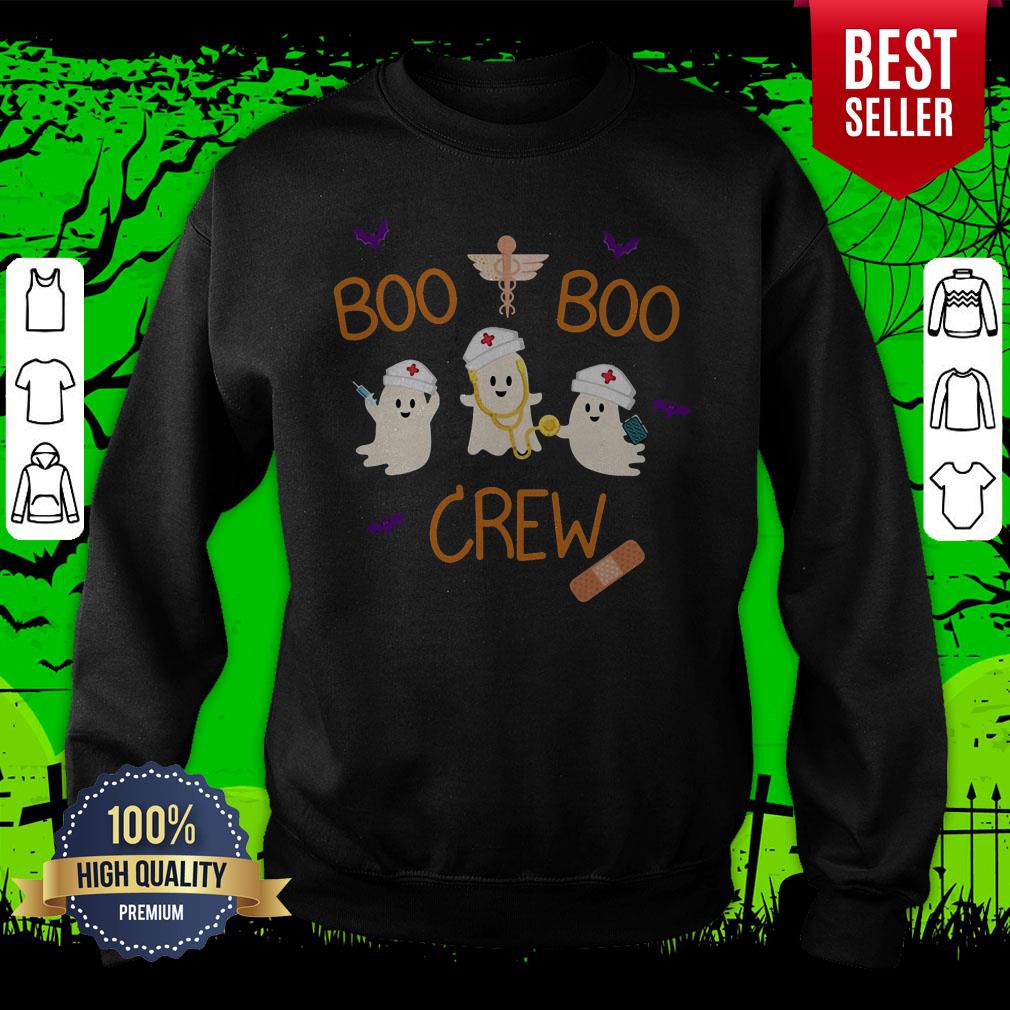 Nice Boo Ghost Boo Crew Halloween Day Shirt - Image 2