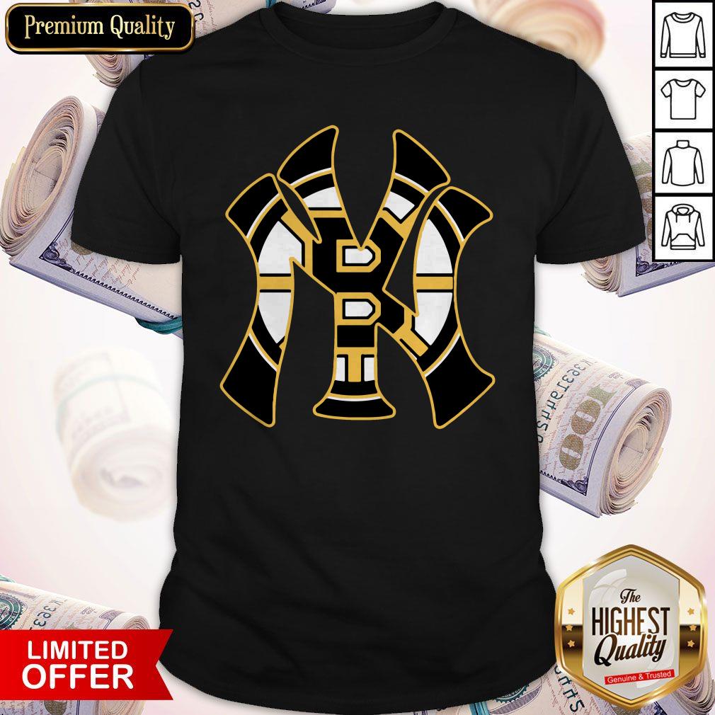 Nice Boston Bruins Inside New York Yankees Shirt