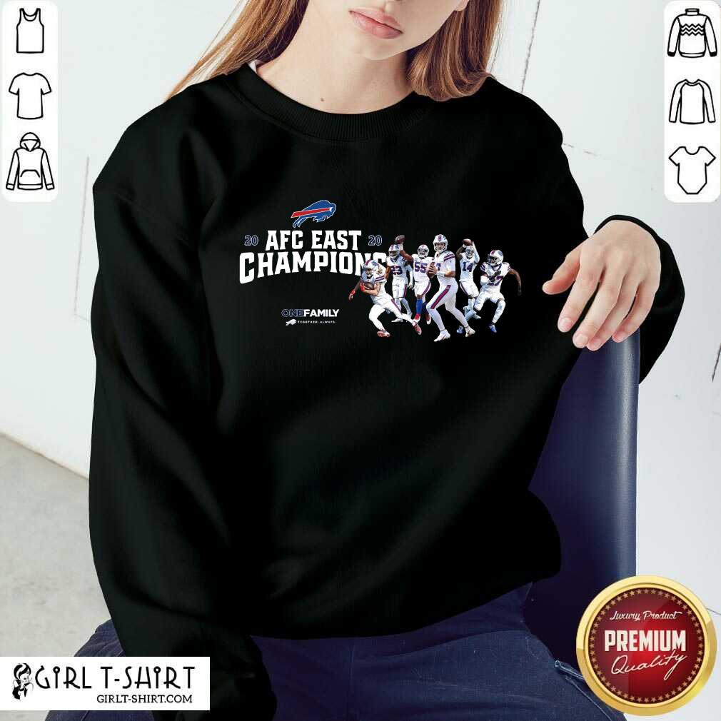 Nice Buffalo Bills 2020 AFC East Champions One Family Shirt - Image 4