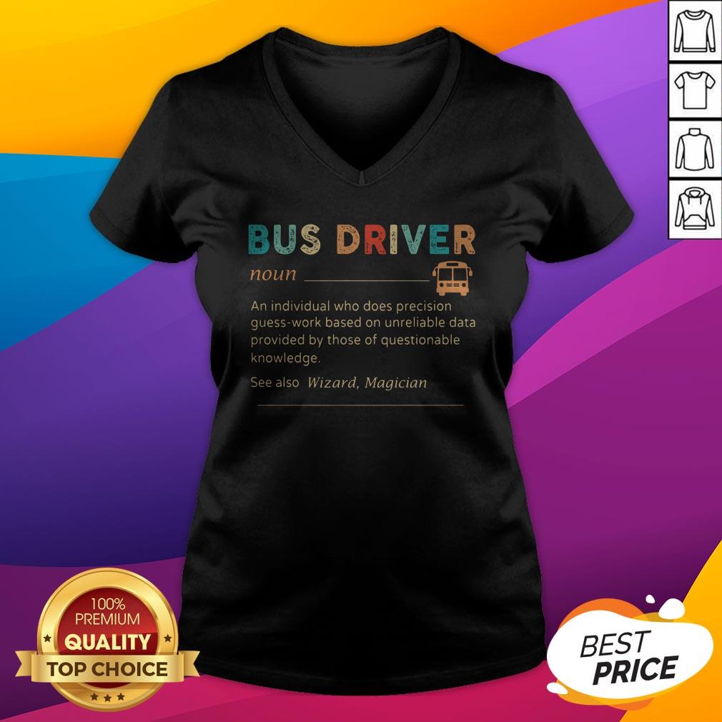 Nice Bus Driver Noun See Also Wizard Magician Shirt - Image 4