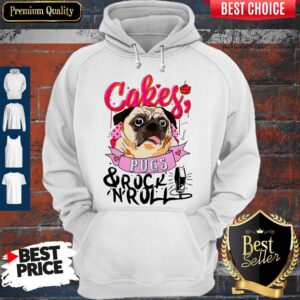 Alternative view of Nice Cake Pugs And Rock Roll Shirt
