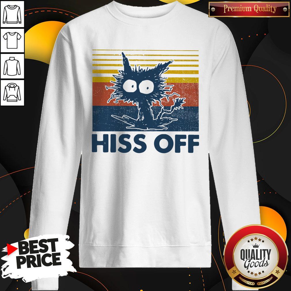Nice Cat Hiss Off Vintage Shirt - Image 5