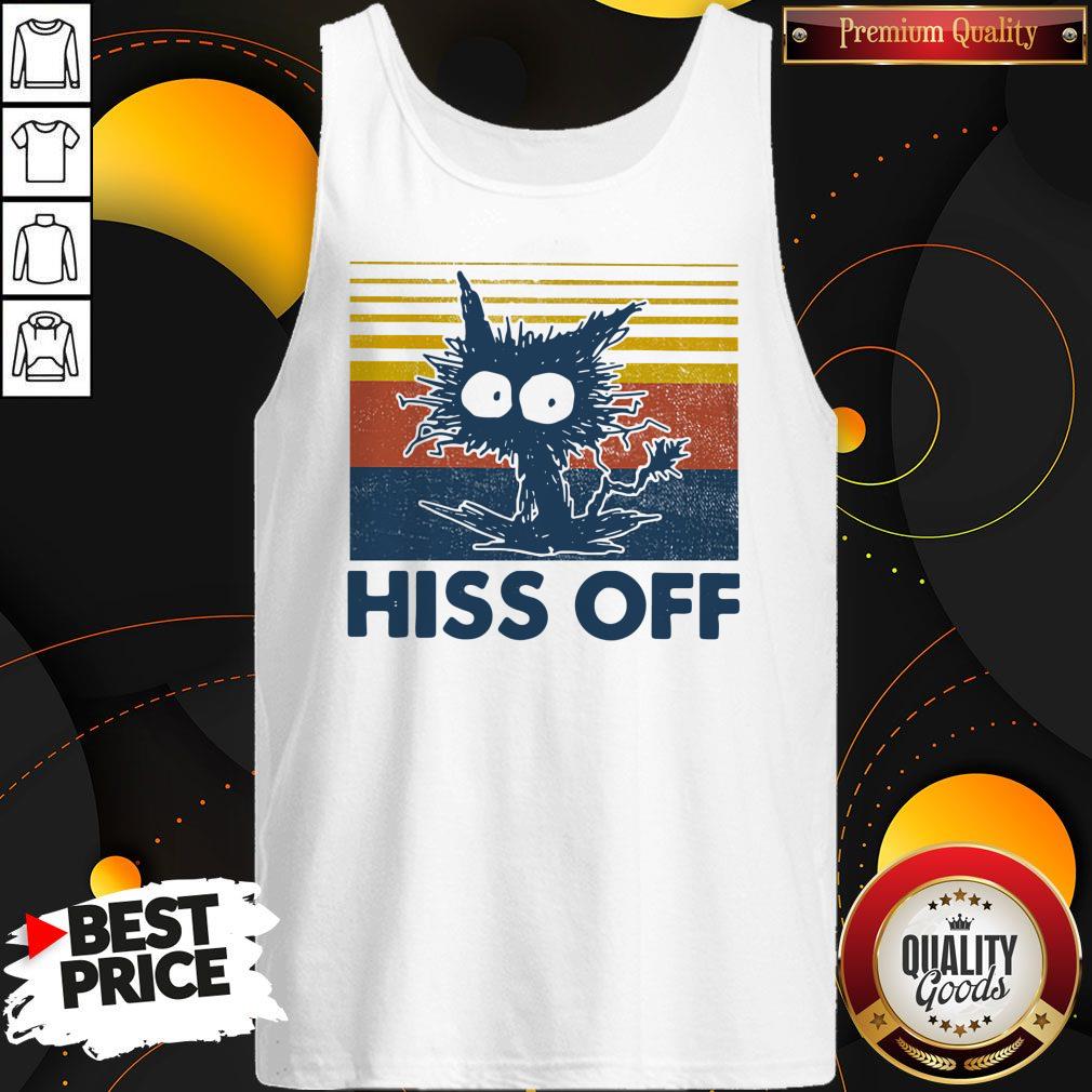 Nice Cat Hiss Off Vintage Shirt - Image 4