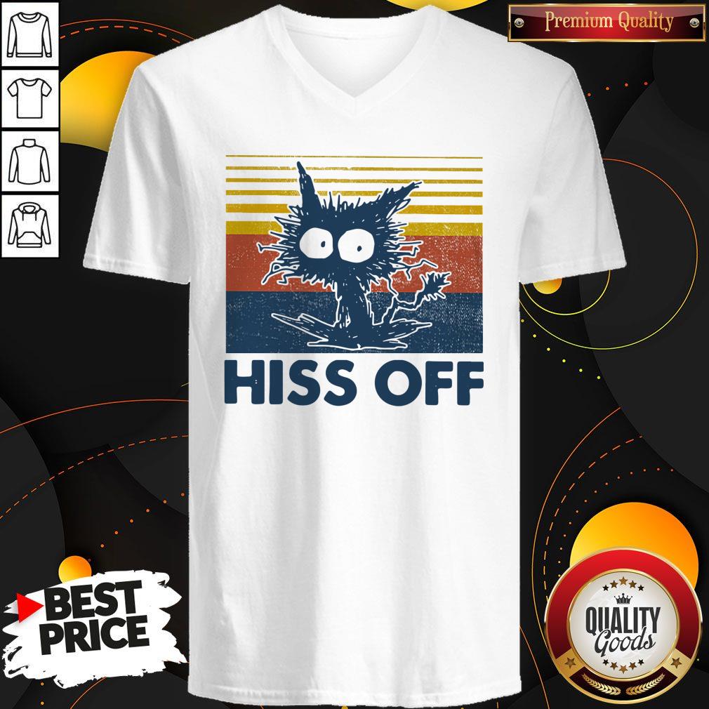 Nice Cat Hiss Off Vintage Shirt - Image 3