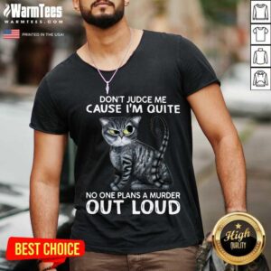 Alternative view of Nice Cat Judge Quiet Plans Out Loud 67 Shirt
