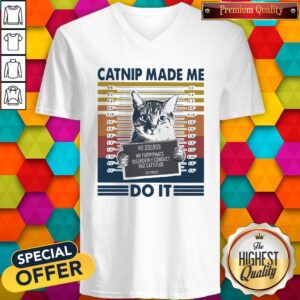 Alternative view of Nice Catnip Made Me Do It Vintage Retro Shirt