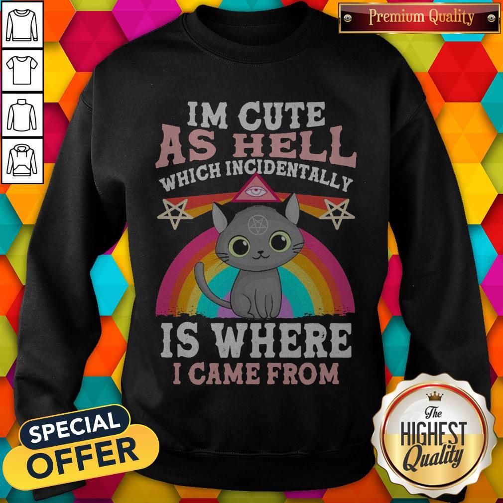 Nice Cats Witch Im Cute As Hell Which Incidentally Is Where I Came From Pride Shirt - Image 4