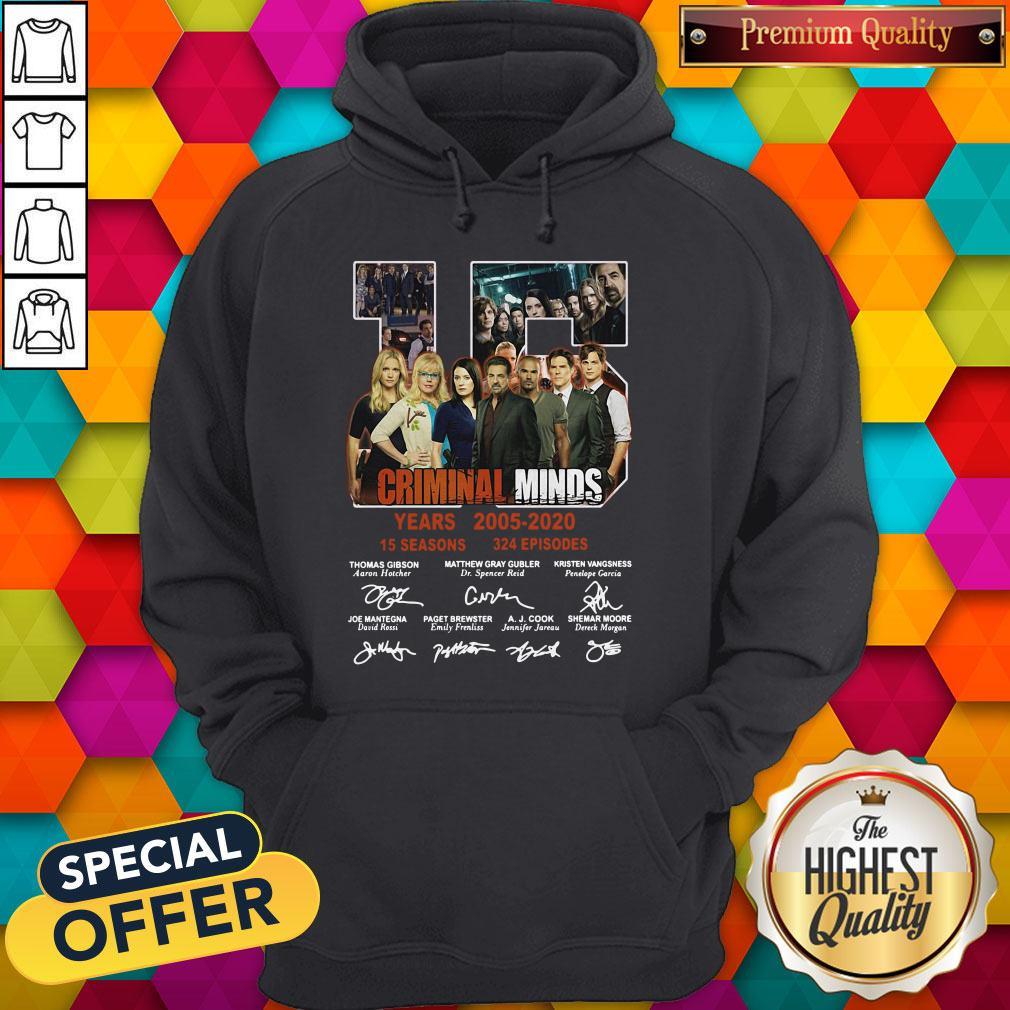 Nice Criminal Minds 15 Years 2005 2020 15 Seasons 324 Episodes Signature Shirt - Image 4