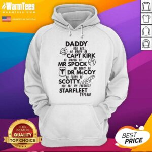 Alternative view of Nice Daddy You Are As Brave As Captain Kirk Mr Spock Dr Mccoy Scotty Starfleet Captain Vintage Shirt