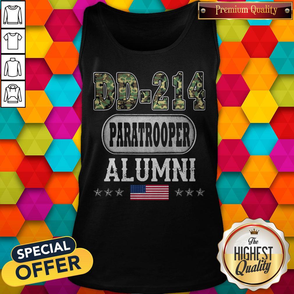 Nice DD-214 Paratrooper Alumni American Flag Shirt - Image 4