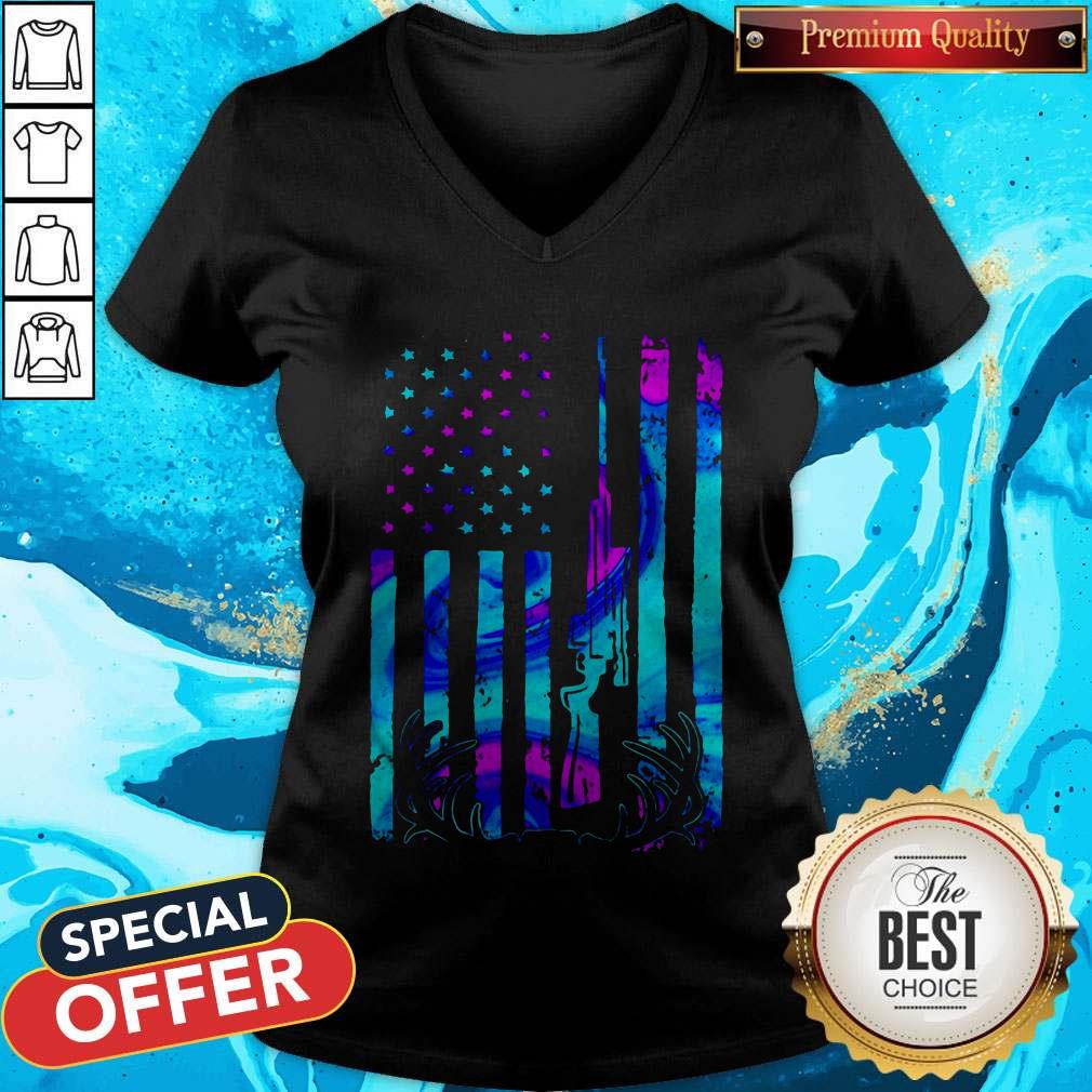 Nice Deer American Flag Independence Day Shirt - Image 4