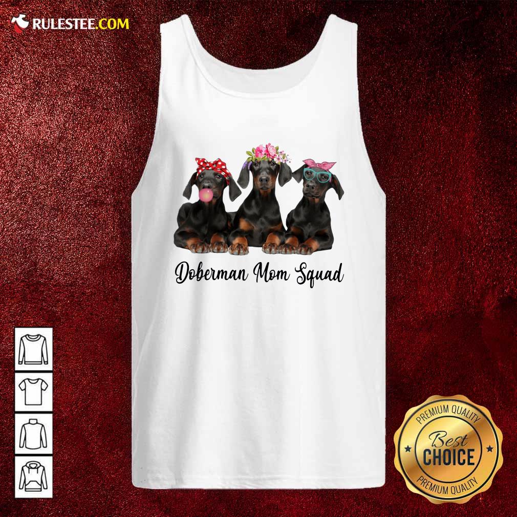 Nice Doberman Mom Squad Flower Shirt - Image 4